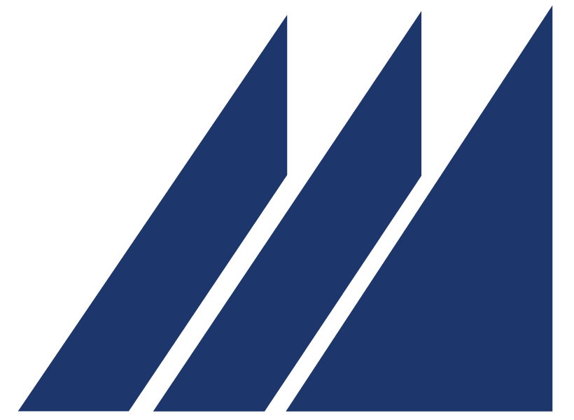 Navy blue three sails logo of Christopher Newport University